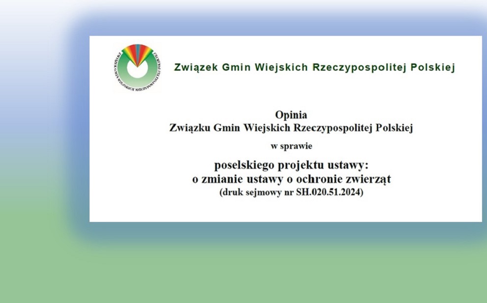 Projekt ustawy o zmianie ustawy o ochronie zwierząt z pozytywną opinią Związku