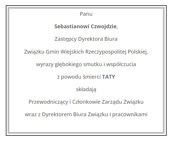 Wyrazy współczucia