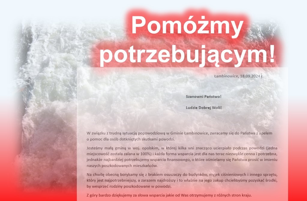 Apel o pomoc dla Gminy Łambinowice