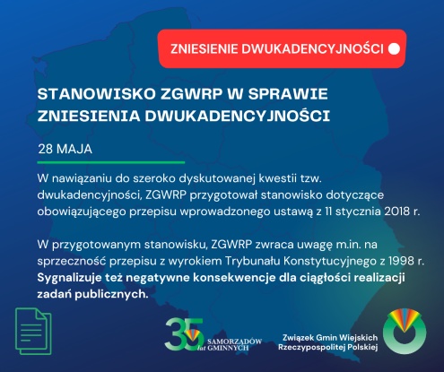 Stanowisko ZGWRP w sprawie zniesienia dwukadencyjności