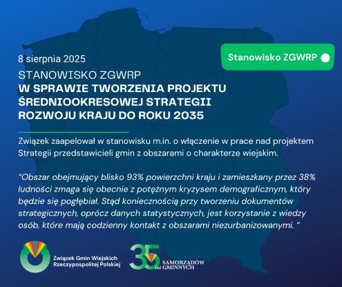 Stanowisko ZGWRP w sprawie tworzenia projektu Średniookresowej Strategii Rozwoju Kraju do roku 2035