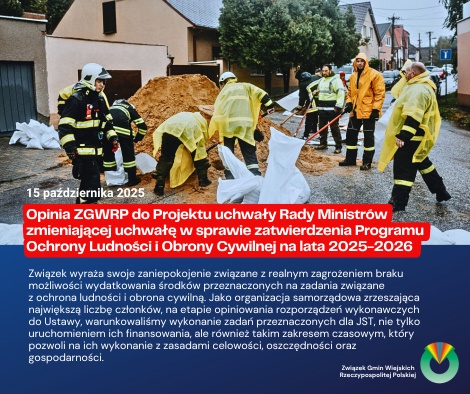 Opinia w sprawie projektu zmiany uchwały zatwierdzającej Program Ochrony Ludności i Obrony Cywilnej na lata 2025-2026