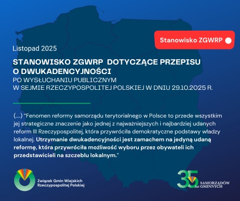 Stanowisko ZGWRP dotyczące przepisu o dwukadencyjności po wysłuchaniu publicznym w Sejmie Rzeczypospolitej Polskiej