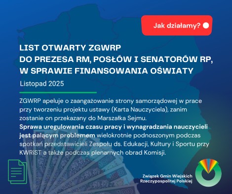 List otwarty ZGWRP w sprawie finansowania oświaty