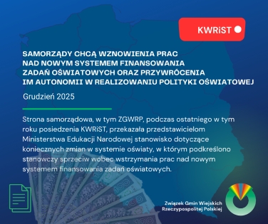 chcą wznowienia prac nad nowym systemem finansowania zadań oświatowych
