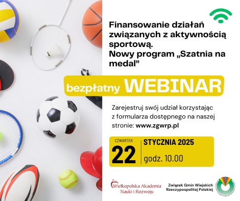 Finansowanie działań związanych z aktywnością sportową – zaproszenie na webinarium!