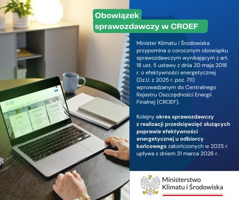 MKiŚ przypomina o obowiązku sprawozdawczym