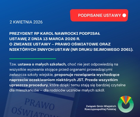 Ustawa o małych szkołach z podpisem Prezydenta