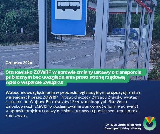 stanowisko do projektu ustawy o zmianie ustawy o publicznym transporcie zbiorowym