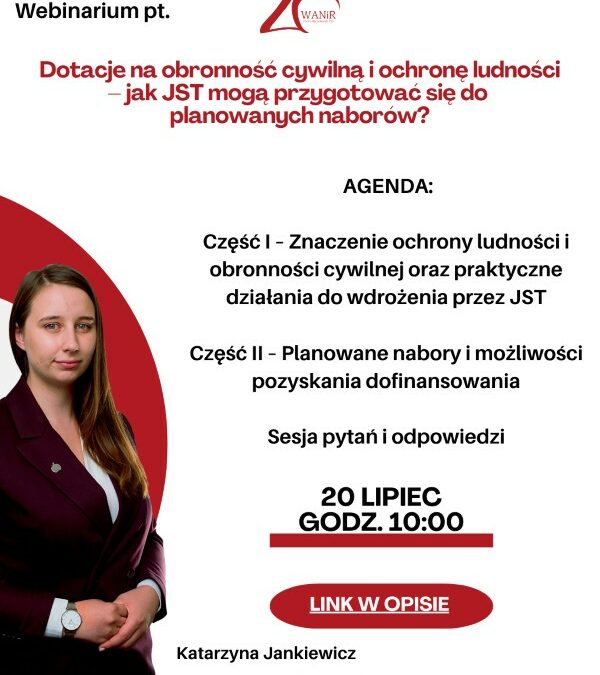 Dotacje na obronność cywilną i ochronę ludności – zaproszenie na webinar!
