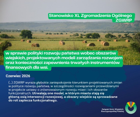 Stanowisko XL Zgromadzenia Ogólnego ZGWRP