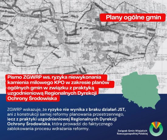 ryzyka niewykonania kamienia milowego KPO w zakresie planów ogólnych gmin