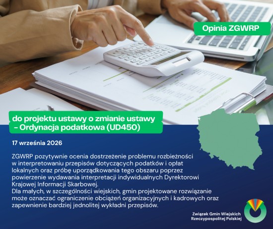 Opinia ZGWRP do projektu ustawy o zmianie ustawy – Ordynacja podatkowa (UD450)